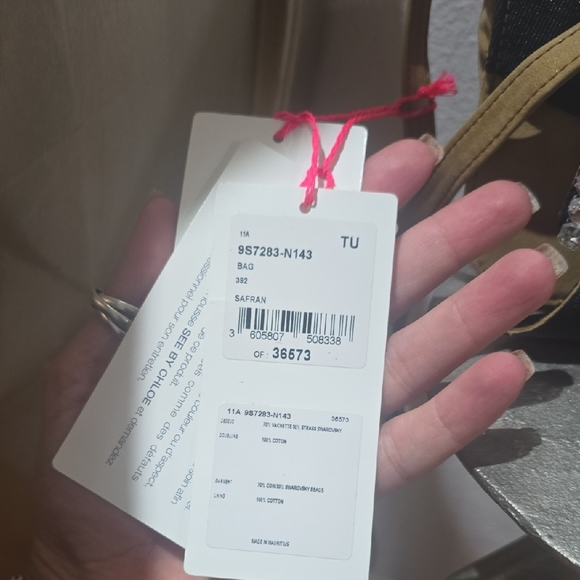 See By Chloe Tan and Black Crossbody Bag with Bow Accent - Picture 2 of 13